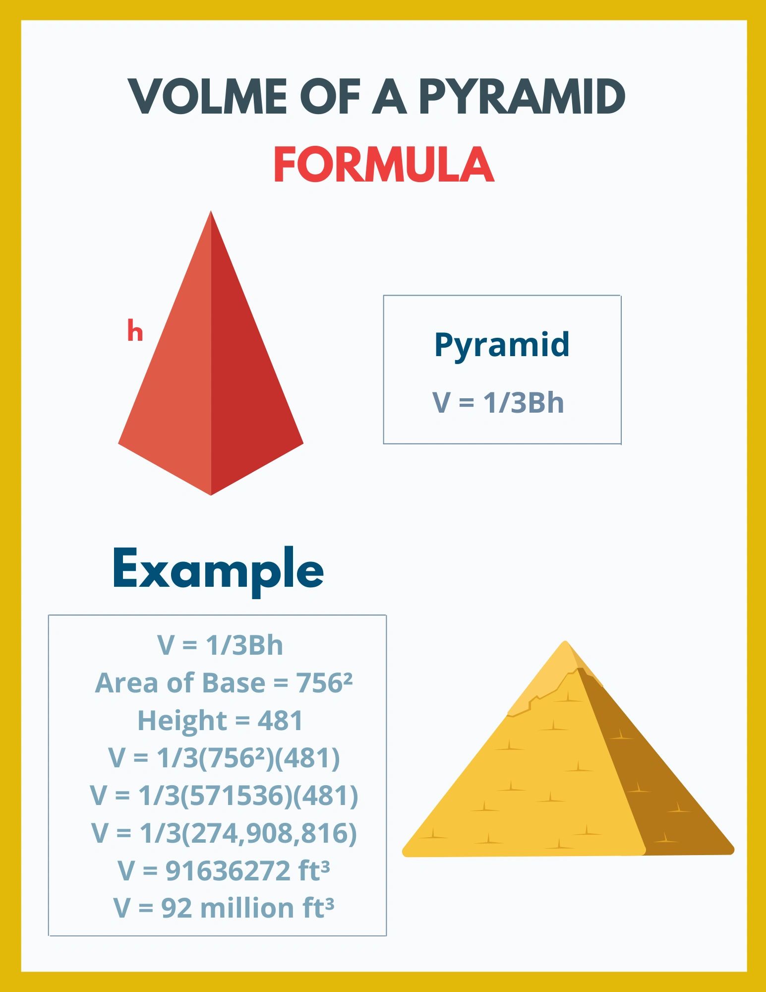 How to find the Volume of a Pyramid